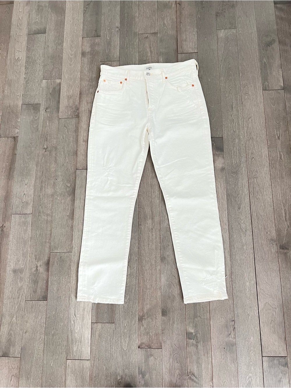 Citizens Of Humanity Size 27 Emerson Slim Straight White Jeans